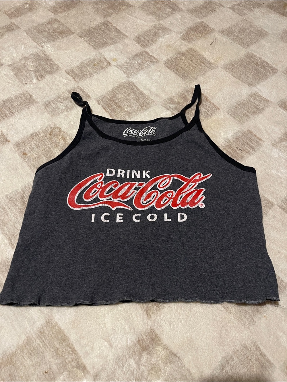 Coca Cola Black Tank with Red Logo